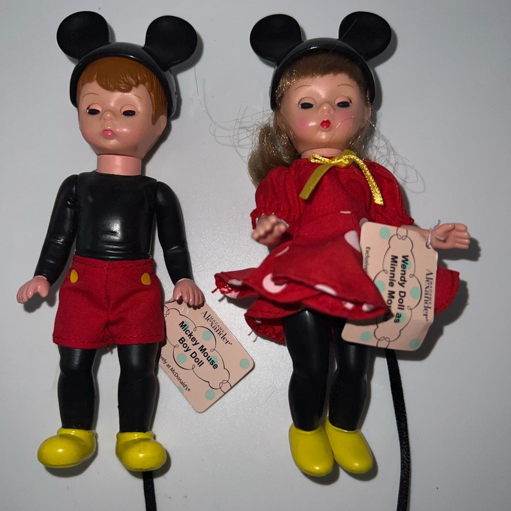 Madame Alexander Mickey and Minnie Mouse dolls
